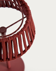 Уличная настольная лампа Aldet на солнечных батареях терракотовая