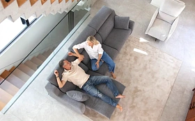 Угловой диван Berlin с реклайнером BV1+2MR+G2