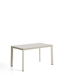 Уличный стол Anafi с бежевой столешницей из спеченного камня, 140 x 80 см