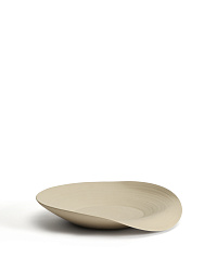 Керамический поднос Ebenor бежевого цвета Ø 40 см