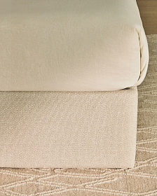 Основание кровати Nelzi из шенилла цвета экрю для матраса 160 x 200 см