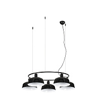 Подвесной светильник TATAWIN M круглый черный 5xE27