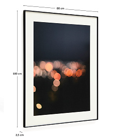 Картина Zavira с фотографией огней Барселоны 50 x 70 см