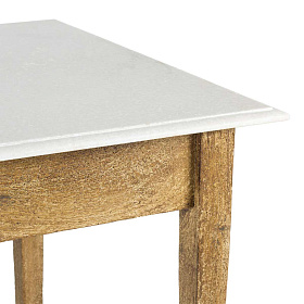 Деревянный стол Nopi с ящиком мрамор