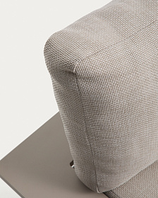 Трехместный уличный диван Vathi с левым шезлонгом цвета таупе, 250 x 159 см