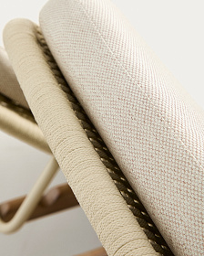 Двойной шезлонг Alipa из массива акации и веревки цвета экрю