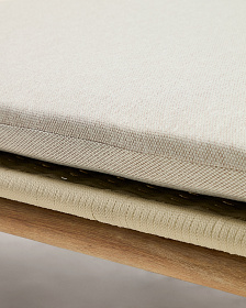 Шезлонг Alipa из массива акации и веревки цвета экрю