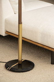 Торшер Linea Uno Walnut-Gold