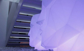 Кашпо Adan матовое светящееся LED RGBW DMX Battery 50x68x70