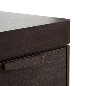 Письменный стол RONDA с 3-мя ящиками темный орех V36W1