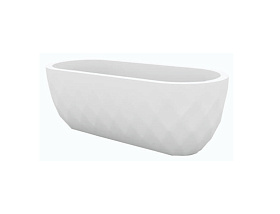 Кашпо Vases Nano матовое белое 14x33x12