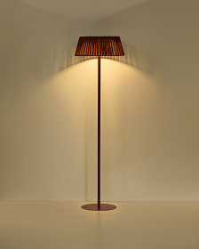 Уличный торшер Aldet на солнечных батареях терракотовый, диаметр 46 см