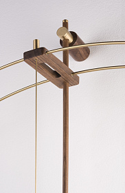Настенные часы Barcelona Premium Walnut/ brass