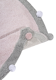 Ковер с помпонами розовый 120D