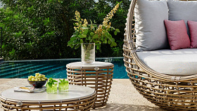 Стол приставной FABER NATURAL RATTAN mushroom