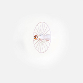 Бра Wheel 30 см белый + цоколь 5 см белый