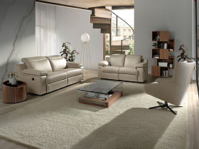 Поворотное кресло 5090/A1001-M5652 с кожаной обивкой