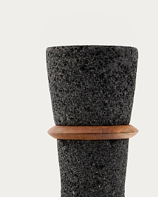 Naro Ваза из камня с кольцевыми деталями 30 см