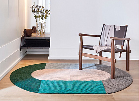 Ковер Crochet Mono розовый