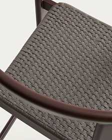 Уличный полубарный стул Erice из алюминия и веревки коричневого цвета, 75 см