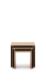 Litto Комплект из 3-х столиков из дубового шпона с отделкой натурального цвета