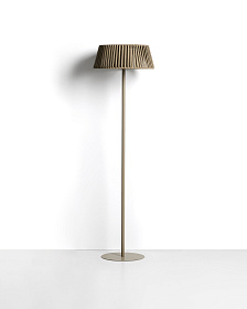 Уличный торшер Aldet на солнечных батареях бежевый, диаметр 46 см