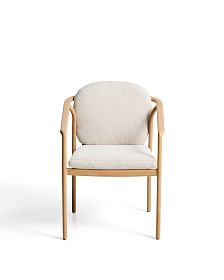 Уличный стул Sirte из алюминия с отделкой под дерево и веревкой цвета экрю