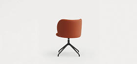 Поворотный стул Mogi терракотовый с черными ножками