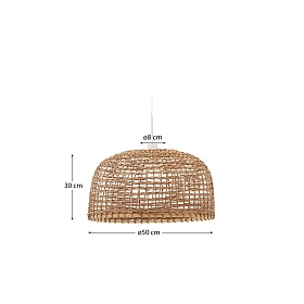 Dakira Абажур подвесного светильника из ротанга  Ø52 см