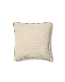 Чехол для подушки Enari бежевый хлопок с коричневой отделкой 50 x 50 см