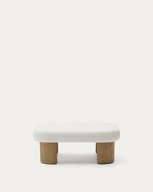 Журнальный столик Labra из цемента и акации 80 x 80 см