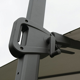 Уличный зонт Neo T2 300x300 экрю/ антрацит с основанием 6088 и чехлом для хранения 7970