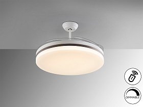 Vento Вентилятор потолочный со светодиодом белый/бронзовый  D80/150 DIM