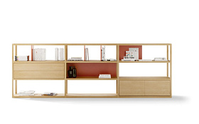 Книжный шкаф Kai с 3-мя полками из светлого дуба