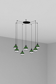 Люстра Claire 7L зеленая