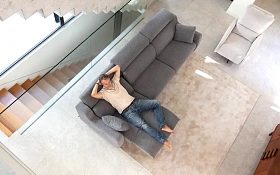 Угловой диван Berlin с реклайнером BV1+2MR+G2