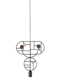 Подвесной светильник Wooden Dots WDS07 graphite/walnut