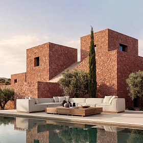 Угловой модуль уличного дивана Olpe 37229