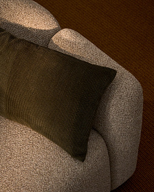 Чехол для подушки Seliria из коричневого вельвета с вышивкой, 30 x 50 см