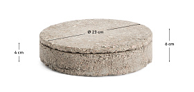 Декоративная каменная шкатулка Mirani Ø 23 см