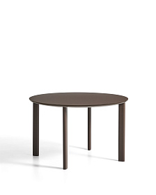 Уличный стол Erice из алюминия и закаленного стекла коричневого цвета, 120 см