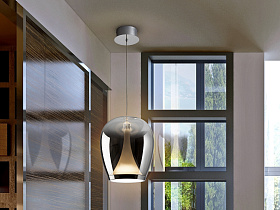 Suspiro Подвесной светильник хром/коричневый D25