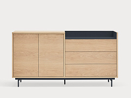 Сервант Valley 2D3Dr дуб/темно-серый металл