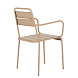 Садовый стул Lianis с подлокотниками цвета капучино