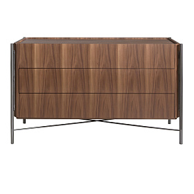 Комод 7139/MC2201DR из ореха и затемненной стали