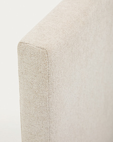 Кровать Nahiri бежевого цвета из шенилла с ящиком для хранения 150 x 200 см