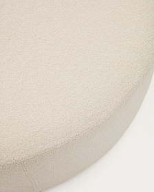 Kaeli Пуф для ног со съемным чехлом из экрю букле Ø 120