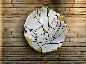 Fiorella Настенная скульптура золотой/хром