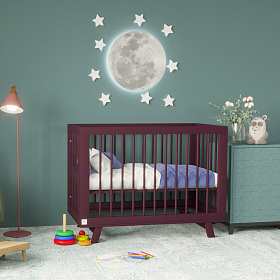 Кроватка для новорожденного Lillaland - модель Lilla Aria Italian Plum