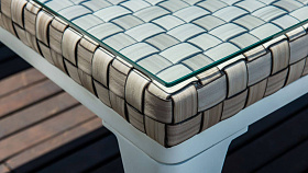 Приставной столик Brafta SEASHELL накладное стекло